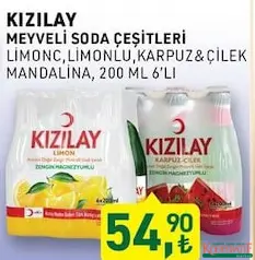 KIZILAY MEYVELİ SODA MADEN SUYU ÇEŞİTLERİ 6X200 ML indirimli fiyat KIZILAY MEYVELİ SODA MADEN SUYU ÇEŞİTLERİ 6X200 ML fiyat ve kampanya bilgisi